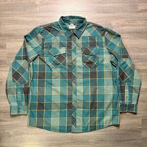 L.L. Bean Men's Katahdin Performance Flannel Shirt - Green